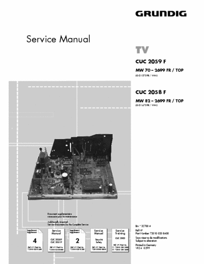 Grundig CUC2059F, CUC2058F Service Manual (+ Supplement) Tv Color G.CI1375FB/NVM, G.CI1475FB/NVM - (2.225Kb) Part 1/2 - pag. 26